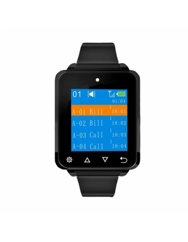 AVPos AVP-AC-W01 Reloj Avisador Camareros - 4 Mensajes Simultaneos - Vibracion - Pitido - Color Negro