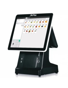 AVPos TPV K6000 15 Tactil - Impresora Integrada - 2-Pantalla 9 7 - I5 - 8gb Memoria - SSD 128gb - VGA y HDMI - Color Negro