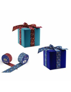 Bismark Rollo de Cinta Navideña para Regalos - Medidas 60mmx2m - 2 Diseños Aleatorios
