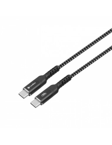 Coolbox USB-C a USB-C Cable 60W Carga Datos - Alta Velocidad - Confiabilidad - Versatilidad - Color Negro