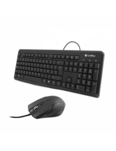 Coolbox Kit Teclado Raton USB - Conexion USB Fiable - Diseño Ergonomico - Compatibilidad Universal - Color Negro