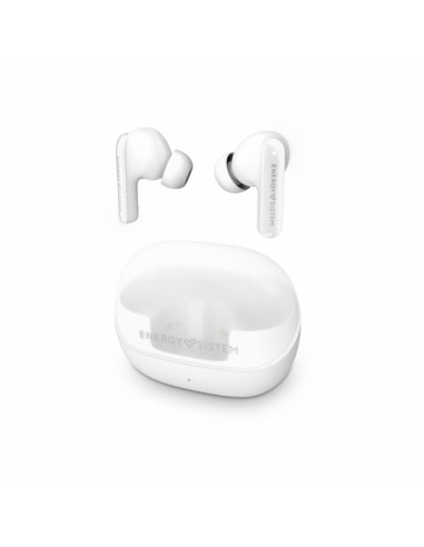 Energy Sistem Auriculares ANC -30dB - Quad Mic - Bluetooth 5.4 - 25h Autonomia - IPX4 - Plastico Reciclado - Color Blanco