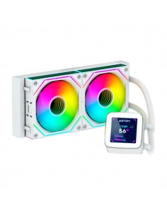 Abysm Oceanic LCD 240 ARGB Kit de Refrigeracion Liquida - 2 Ventiladores de 120mm - Iluminacion ARGB - Pantalla LCD 2.8" -
