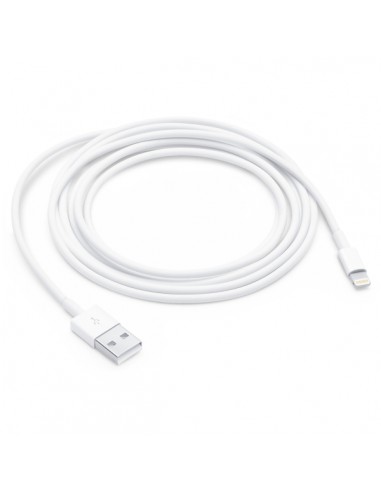 Apple Cable Lightning a USB-A - Longitud 2m - Color Blanco