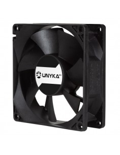 Unykach Server Ventilador 80mm de Doble Bola - Velocidad Max. 2000rpm - Conector de 4 Pines con Control de Temperatura -