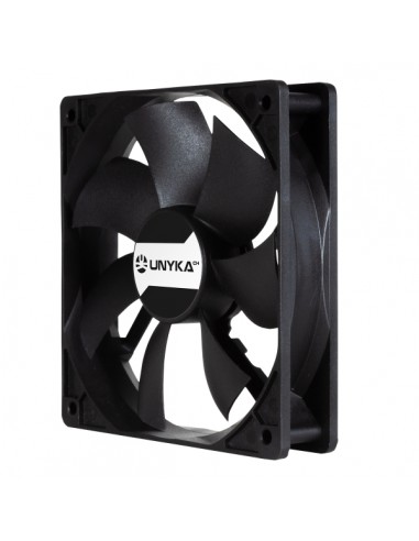 Unykach Server Ventilador 120mm de Doble Bola - Velocidad Max. 1800rpm - Conector de 4 Pines con Control de Temperatura -