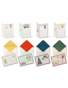 Bismark Pack de 24 Tarjetas de Felicitacion Navideña con Sobre - Tamaño Tarjeta 11.5x17.5cm - Diseños Variados