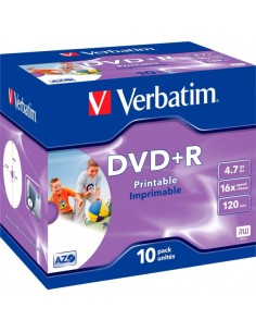Verbatim Pack de 10 DVD R Printables 16x 4.7GB