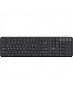 Trust Vaiya Teclado Multidispositivo Bluetooth - Conexion con hasta 4 Dispositivos - Teclas Perfil Bajo - Teclas Multimedia -