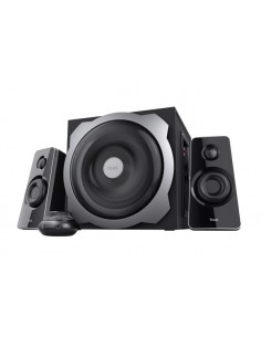 Trust Tytan Juego de Altavoces 2.1 USB 120W - Subwoofer de Madera - Mando a Distancia - Entrada Jack 3.5mm - Color Negro