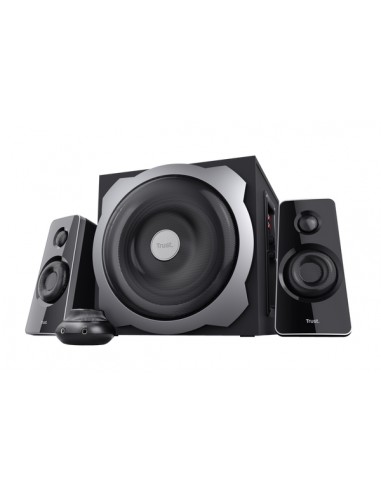 Trust Tytan Juego de Altavoces 2.1 USB 120W - Subwoofer de Madera - Mando a Distancia - Entrada Jack 3.5mm - Color Negro