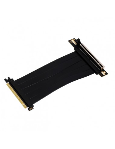 Aisens Cable de Extension Riser PCIe 4.0 x16 Flexible - Blindaje EMI - Longitud 17cm - Color Negro
