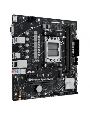 Asus Prime A620M-K Placa Base AMD AM5 2x DDR5 - HDMI-M.2-PCIe-4x Sata III-USB 2.0-3.2-RJ-45-VGA-Factor MicroATX