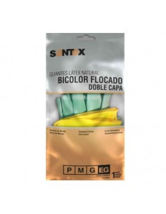 Santex Guantes de Latex Talla L - Doble Capa - Interior Algodon Flocado - Palma y Dedos Texturizados - Conforme (UE) 2016 425