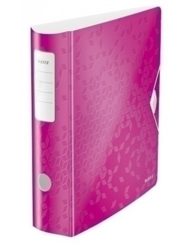 ARCHIVADOR LEITZ WOW A4 180º 80mm FUCSIA