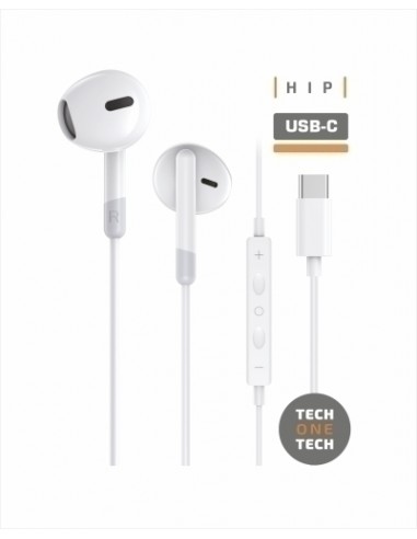 AURICULARES TECHONE BOTON USB-C BLANCO