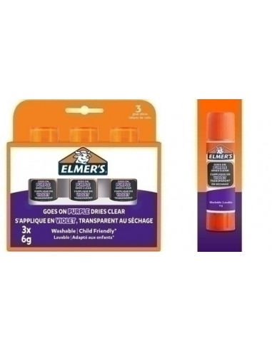 BARRA PEGAMENTO ELMER´S 6g MORADO B/3