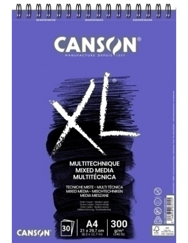 BLOC DIBUJO CANSON XL MIX MED. C/ESP. A4