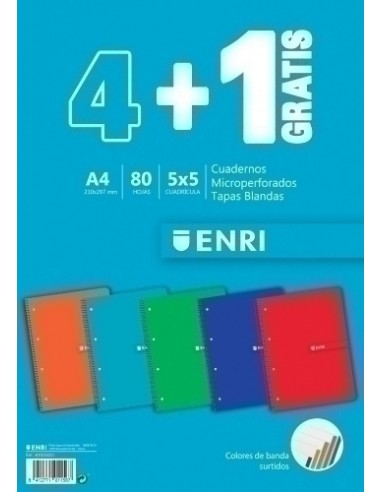 BLOC ENRI BLANDA A4 80h CD.5 PK.4+1