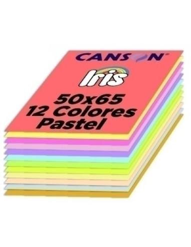 CARTULINA 50x65 IRIS 185g COL. PASTEL P/