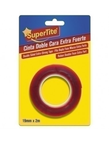 CINTA DOBLE CARA SUPERTITE 2mx19mm FUERT