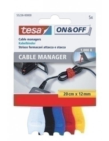 CINTA VELCRO TESA ON&OFF CABLES 5 tiras