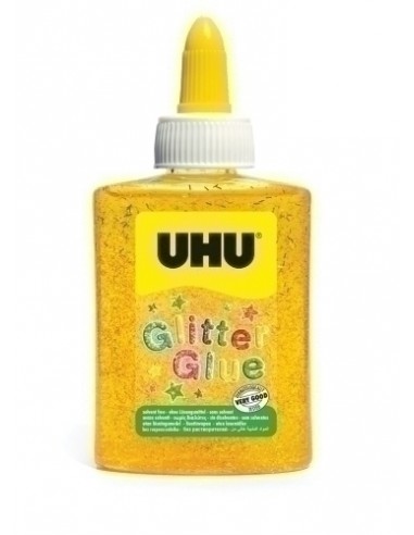 COLA GLITTER GLUE UHU B/88 ml AMAR.