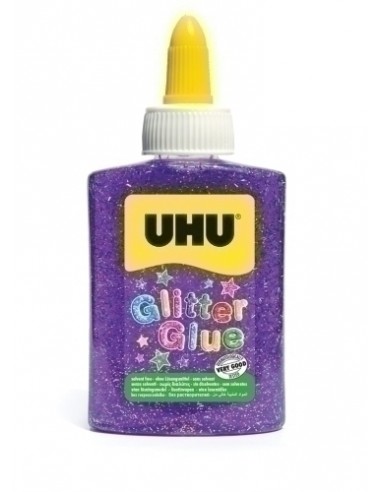 COLA GLITTER GLUE UHU B/88 ml MORADO