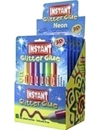 COLA GLITTER INSTANT NEON 10ml B/6