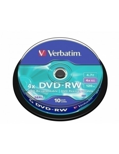 DVD -RW VERBATIM 4.7GB 4x SPINDLE 10