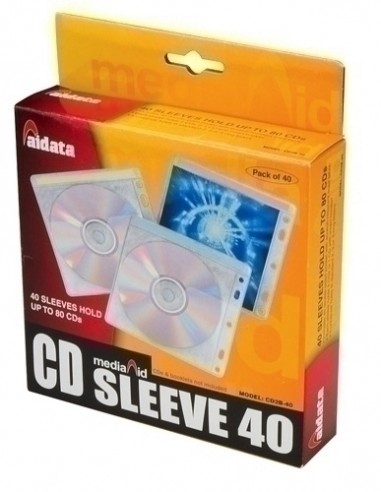 FUNDA CD/DVD AIDATA DOBLE 5 TL.CAJA 40