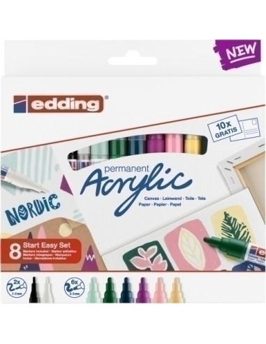 ROTUL.EDDING ACRYLIC PACK 8