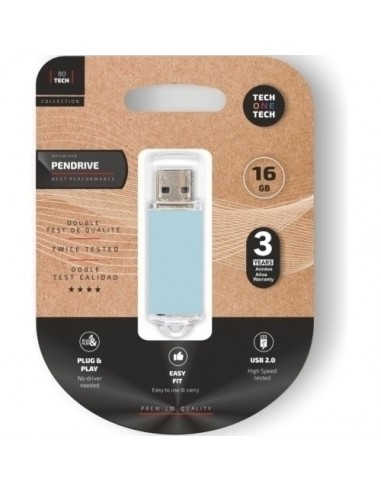 MEMORIA USB 16GB TECHONE BASIC BLUE