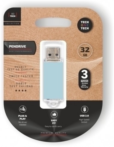 MEMORIA USB 32GB TECHONE BASIC AZUL