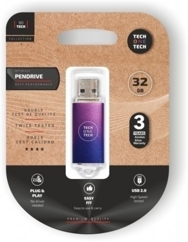 MEMORIA USB 32GB TECHONE BASIC PURPLE