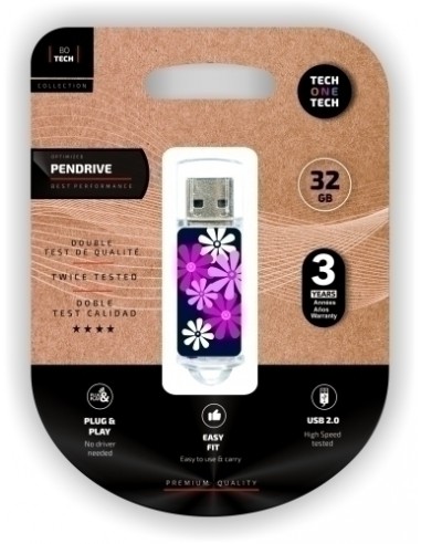 MEMORIA USB 32GB TECHONE FLOWER POWER