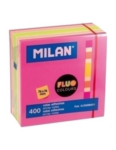 NOTAS ADHESIVAS MILAN 400h 76x76 FLUO