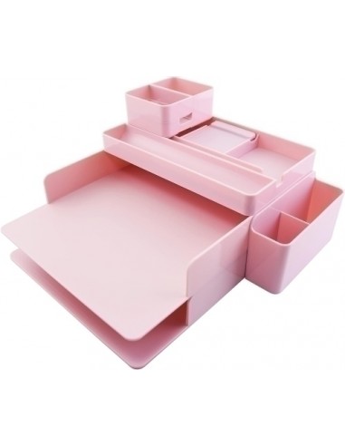 ORGANIZADOR SOBREMESA OFFICE BOX ROSA