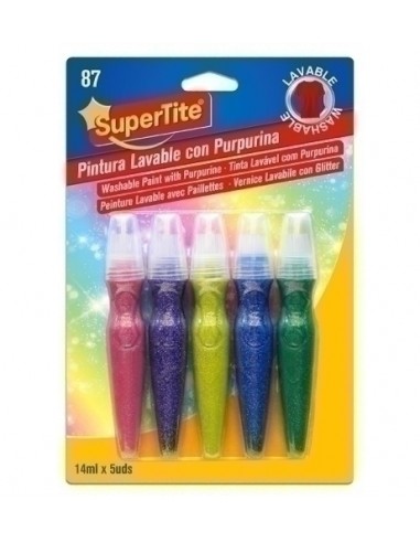 PINTURA LAVABLE SUPERTITE PURP.14ml 5 UD