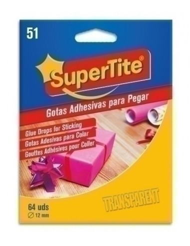 PUNTOS ADHESIVOS SUPERTITE RED. 64 uds