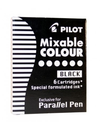 RECAMBIO PILOT PLUMA PARALLEL NEGRA C/6