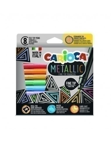 ROTUL.CARIOCA TINTA METALLIC FINE C/8