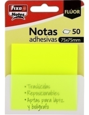 TACO NOTAS FIXO 50h 75x75 TRANS.AMARILLO