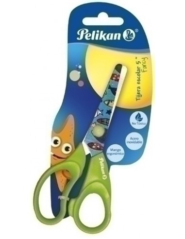 TIJERAS ESC. PELIKAN FANCY 5 BLISTER de