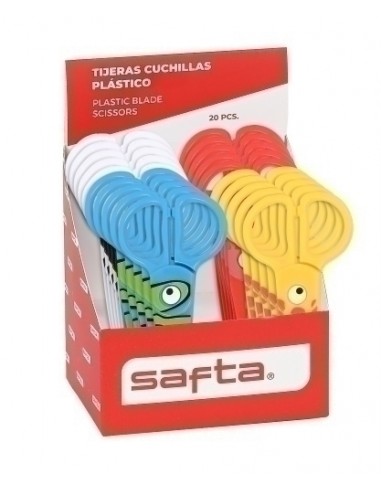 TIJERAS ESC. SAFTA PLASTICO SURT.EXP.20