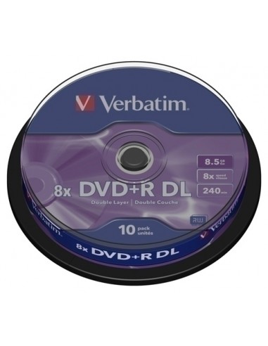 DVD +R VERBATIM 8.5GB 8x SPINDLE 10