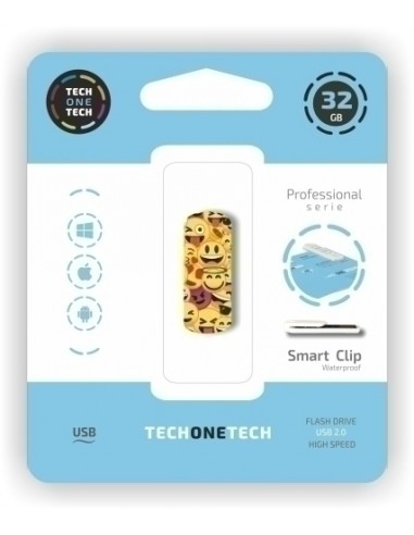 MEMORIA USB 32GB TECHONE EMOJI COLLAGE