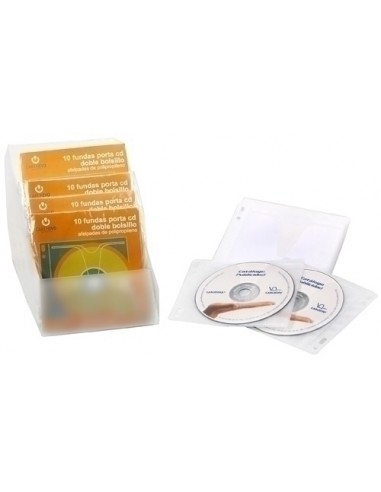 PORTA-CD DOBLE PP ACOLCHADO BLIS DE 10