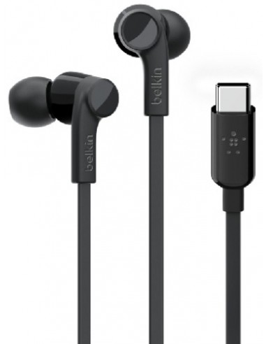 AURICULARES BELKIN BOTON USB-C NEGRO