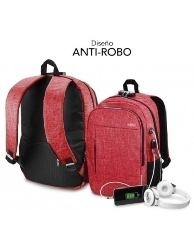 MOCHILA SUBBLIM URBAN LOCK 16  ROJO